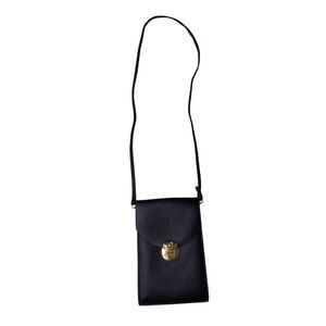 Black Faux Leather Phone Crossbody Wallet Purse Travel Vacation Everyday Bag